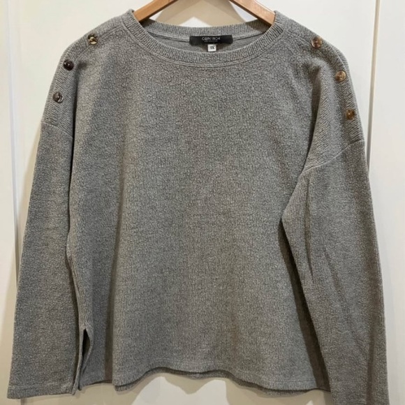 COIN 1804 ladies plus size 1x sweater / top charcoal grey - Picture 12 of 12
